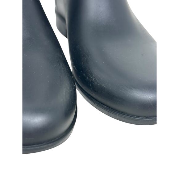 J.Crew Black Chelsea Rain Pull On Rubber Booties size 9 - Picture 7 of 15